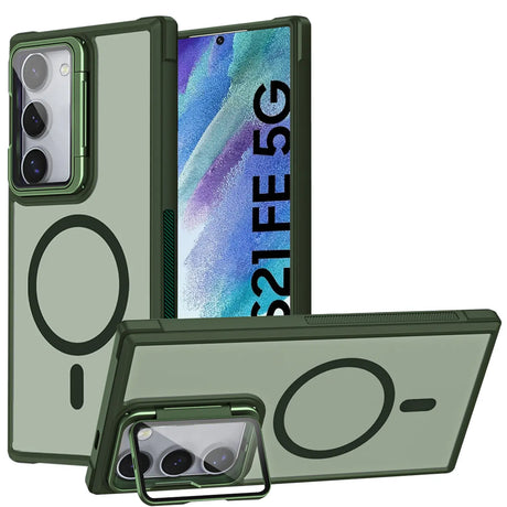 MagSafe Hülle mit multifunktionalem Schutzglas für Samsung Galaxy S21 FE – Schützt und dient als Stand