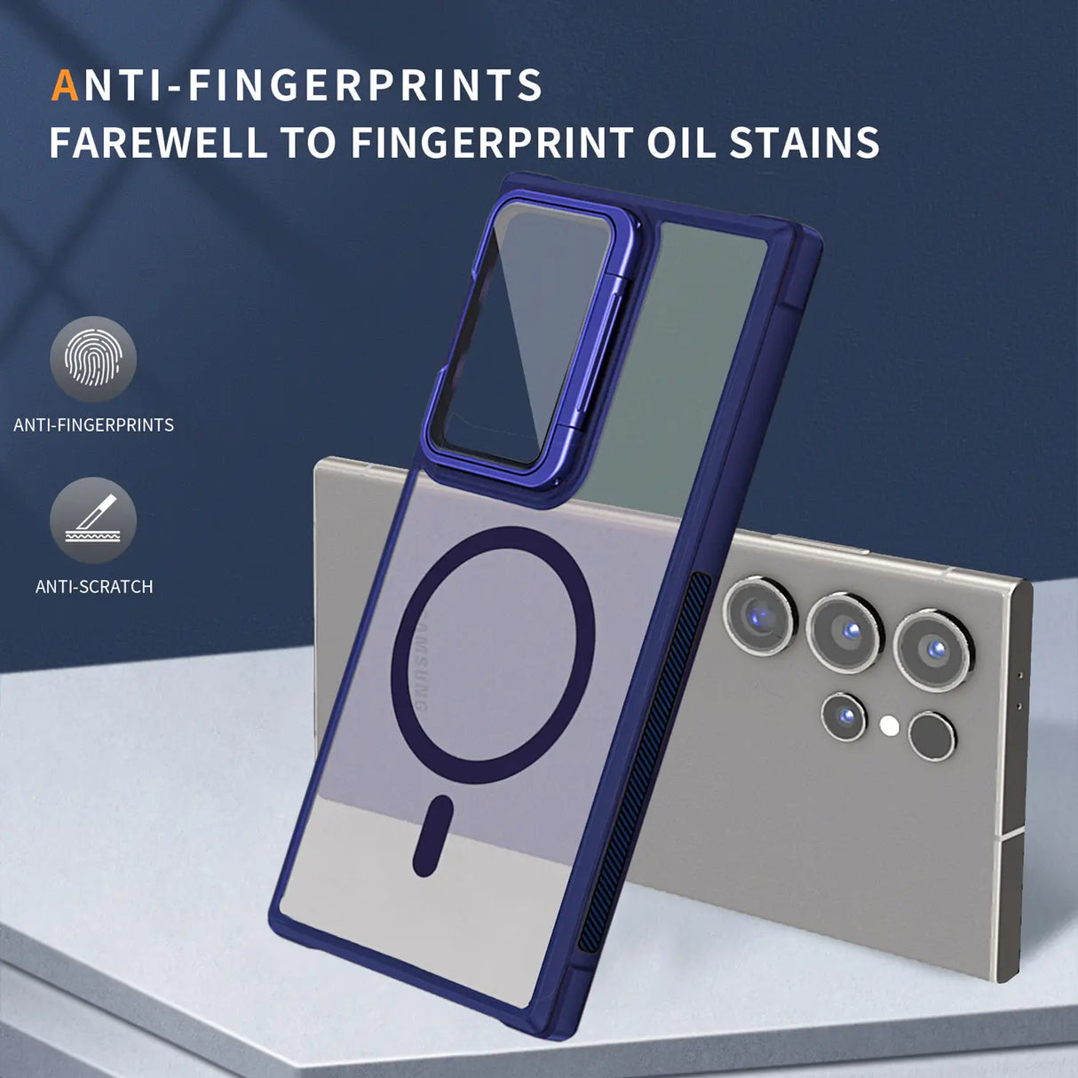 MagSafe Hülle mit multifunktionalem Schutzglas für Samsung Galaxy S23 – Schützt und dient als Stand