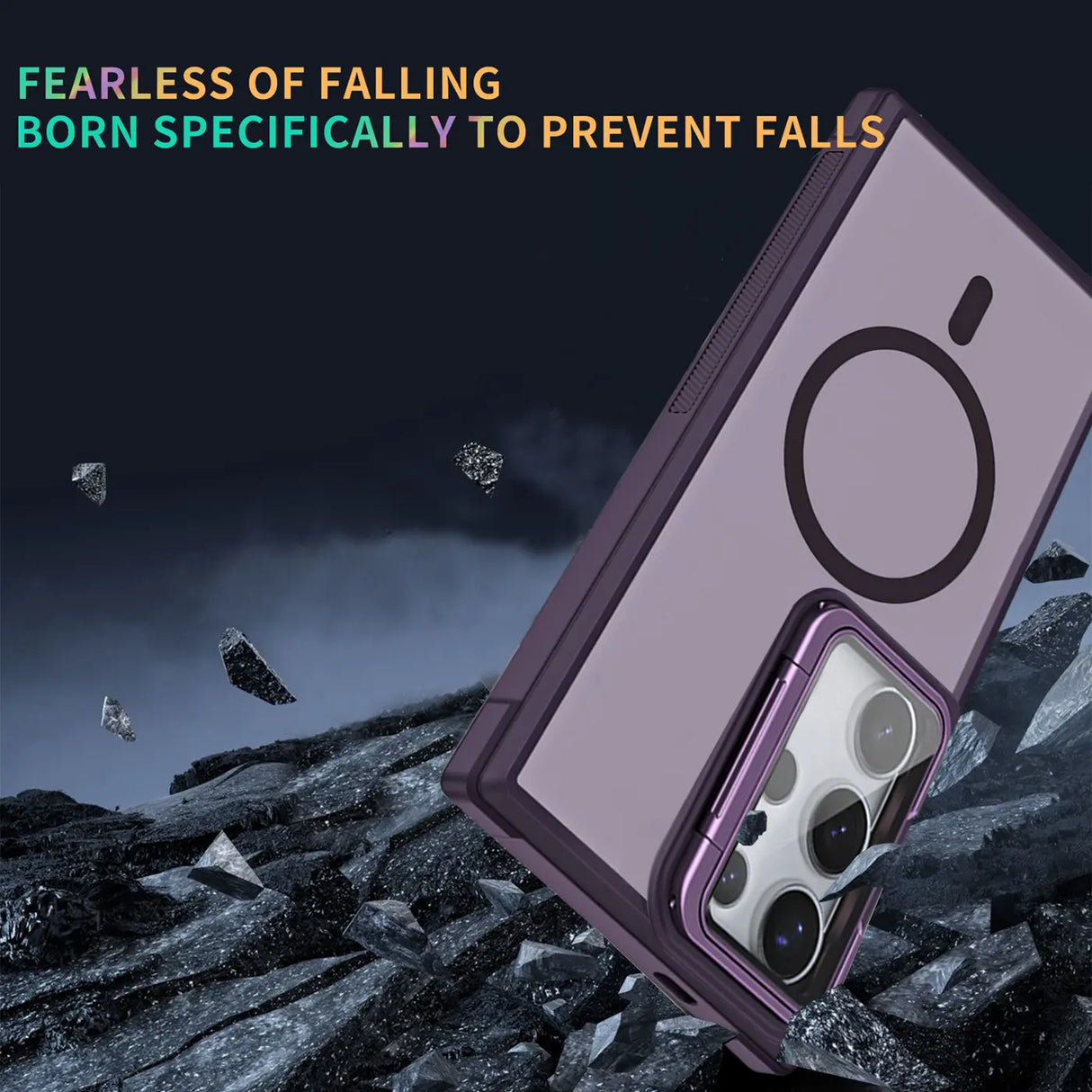 MagSafe Hülle mit multifunktionalem Schutzglas für Samsung Galaxy S23 FE – Schützt und dient als Stand