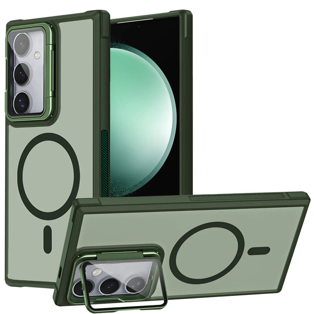 MagSafe Hülle mit multifunktionalem Schutzglas für Samsung Galaxy S23 – Schützt und dient als Stand