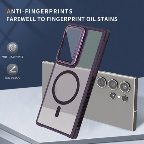 MagSafe Hülle mit multifunktionalem Schutzglas für Samsung Galaxy S23 Ultra – Schützt und dient als Stand