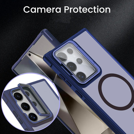 MagSafe Hülle mit multifunktionalem Schutzglas für Samsung Galaxy S24 FE – Schützt und dient als Stand