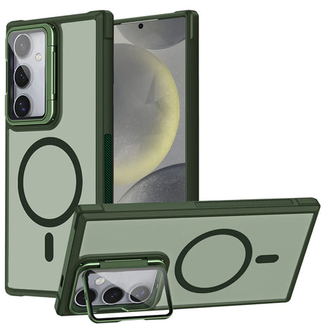 MagSafe Hülle mit multifunktionalem Schutzglas für Samsung Galaxy S24 FE – Schützt und dient als Stand