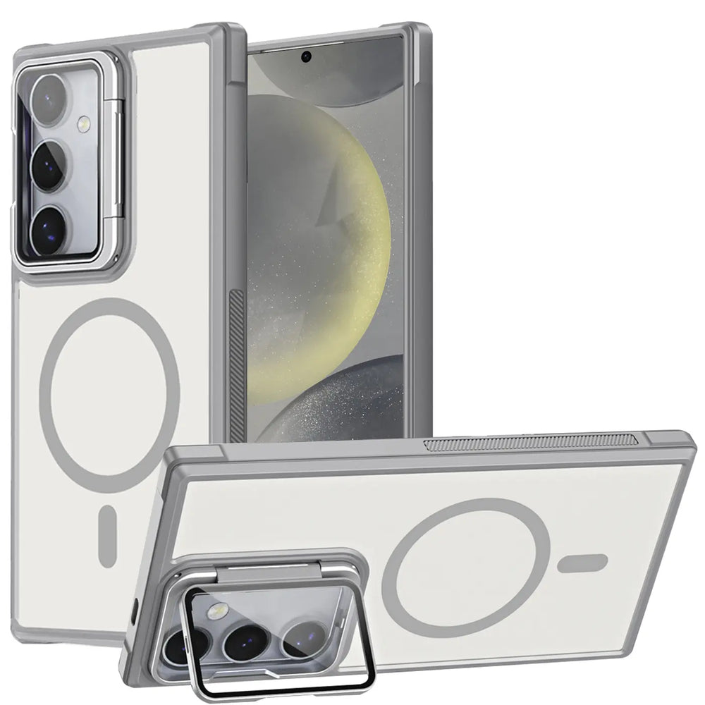 MagSafe Hülle mit multifunktionalem Schutzglas für Samsung Galaxy S24 FE – Schützt und dient als Stand