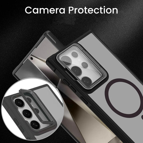 MagSafe Hülle mit multifunktionalem Schutzglas für Samsung Galaxy S24 – Schützt und dient als Stand