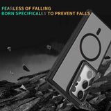 MagSafe Hülle mit multifunktionalem Schutzglas für Samsung Galaxy S24 – Schützt und dient als Stand