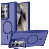 MagSafe Hülle mit multifunktionalem Schutzglas für Samsung Galaxy S24 Ultra – Schützt und dient als Stand