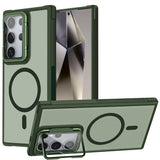 MagSafe Hülle mit multifunktionalem Schutzglas für Samsung Galaxy S24 Ultra – Schützt und dient als Stand