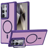 MagSafe Hülle mit multifunktionalem Schutzglas für Samsung Galaxy S24 Ultra – Schützt und dient als Stand