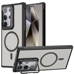 MagSafe Hülle mit multifunktionalem Schutzglas für Samsung Galaxy S24 Ultra – Schützt und dient als Stand