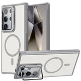 MagSafe Hülle mit multifunktionalem Schutzglas für Samsung Galaxy S24 Ultra – Schützt und dient als Stand