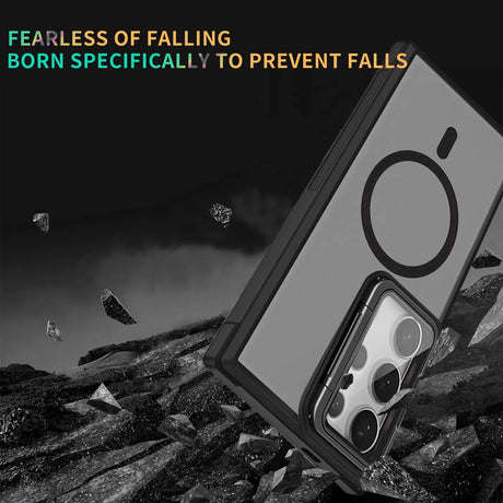 MagSafe Hülle mit multifunktionalem Schutzglas für Samsung Galaxy S25+ – Schützt und dient als Stand