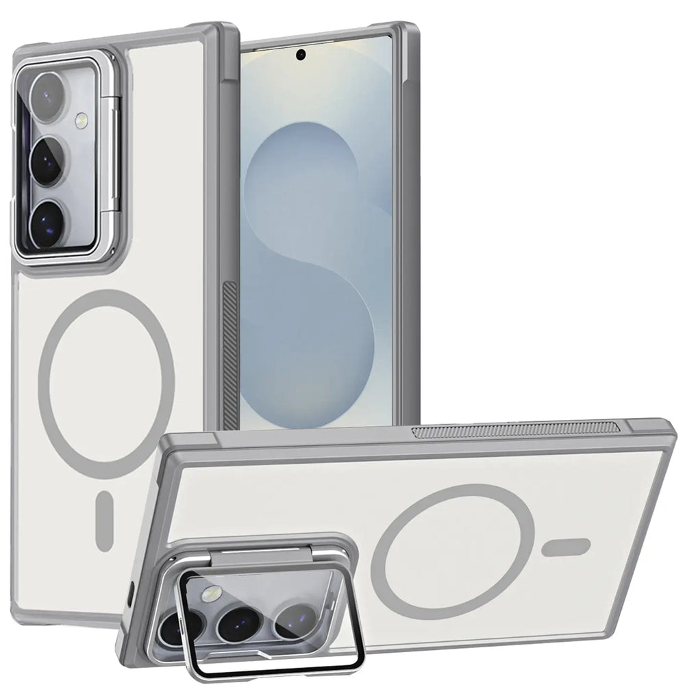 MagSafe Hülle mit multifunktionalem Schutzglas für Samsung Galaxy S25+ – Schützt und dient als Stand