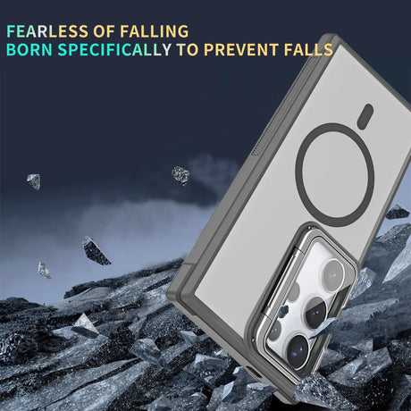 MagSafe Hülle mit multifunktionalem Schutzglas für Samsung Galaxy S25 – Schützt und dient als Stand