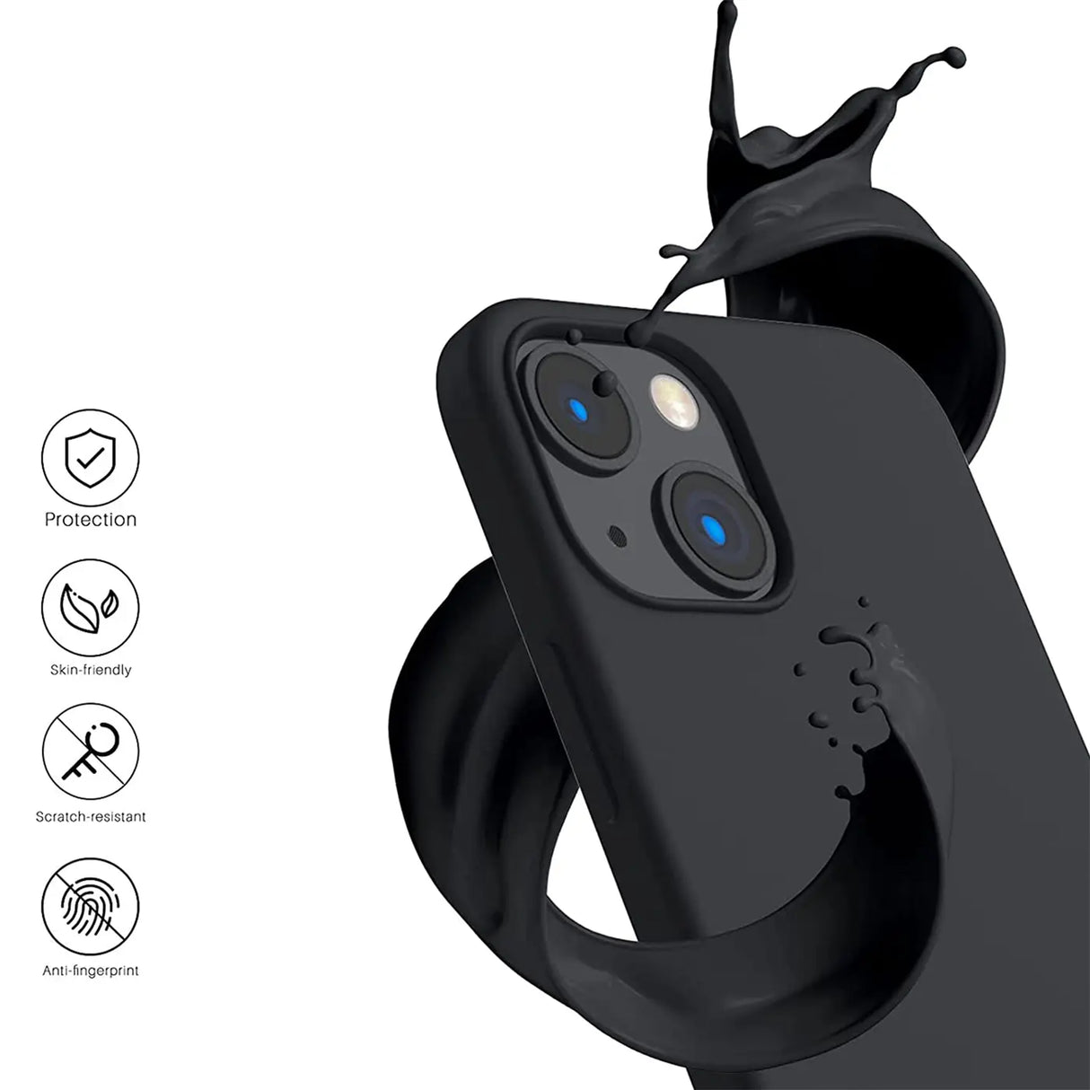 Stoßdämpfende und langlebige Silikon Handyhülle für iPhone 13 Mini