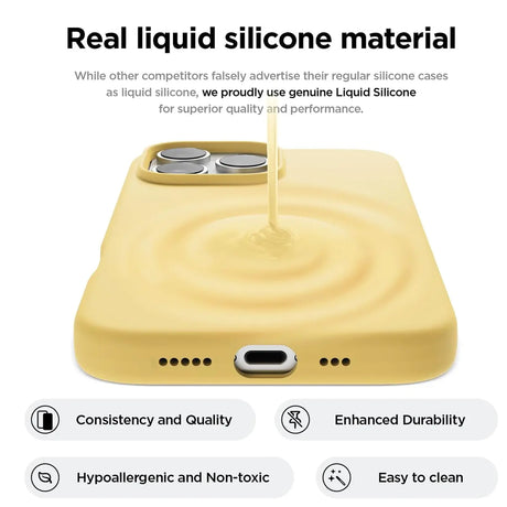 Stoßdämpfende und langlebige Silikon Handyhülle für iPhone 16 Pro Max