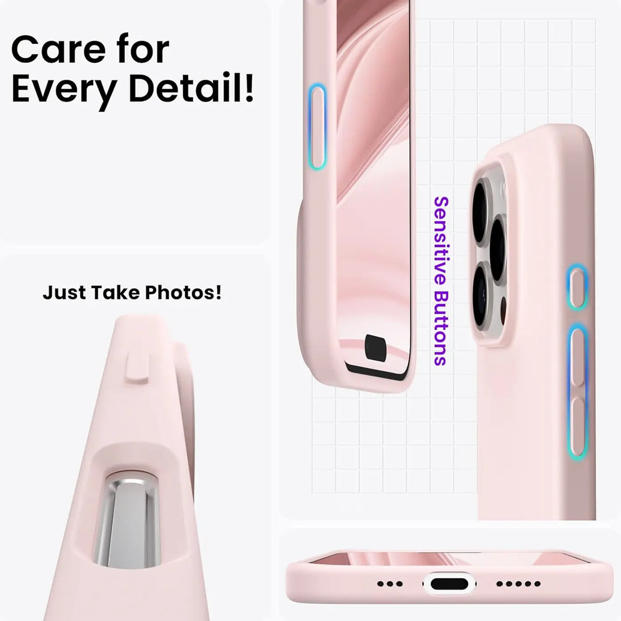 Stoßdämpfende und langlebige Silikon Handyhülle für iPhone 16 Pro Max