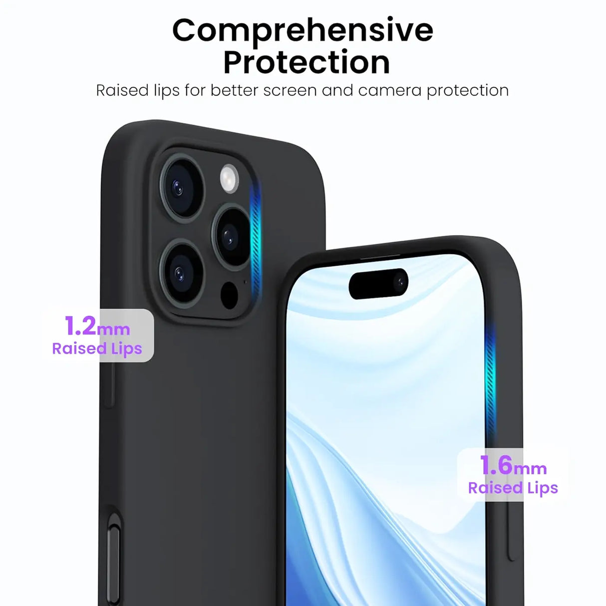 Stoßdämpfende und langlebige Silikon Handyhülle für iPhone 16 Pro Max