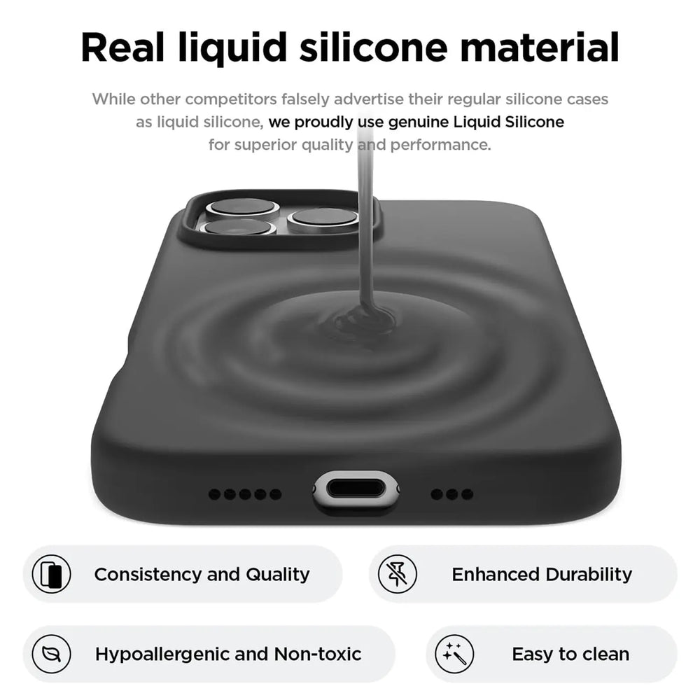 Stoßdämpfende und langlebige Silikon Handyhülle für iPhone 16 Pro Max