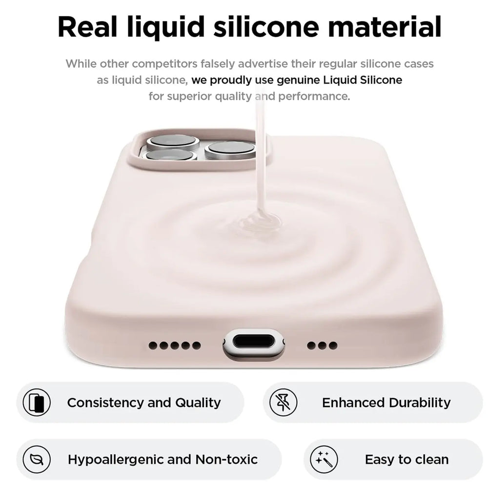 Stoßdämpfende und langlebige Silikon Handyhülle für iPhone 16 Pro