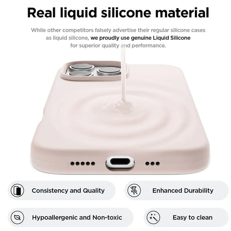 Stoßdämpfende und langlebige Silikon Handyhülle für iPhone 16 Pro