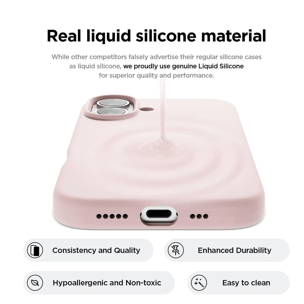 Stoßdämpfende und langlebige Silikon Handyhülle für iPhone 16