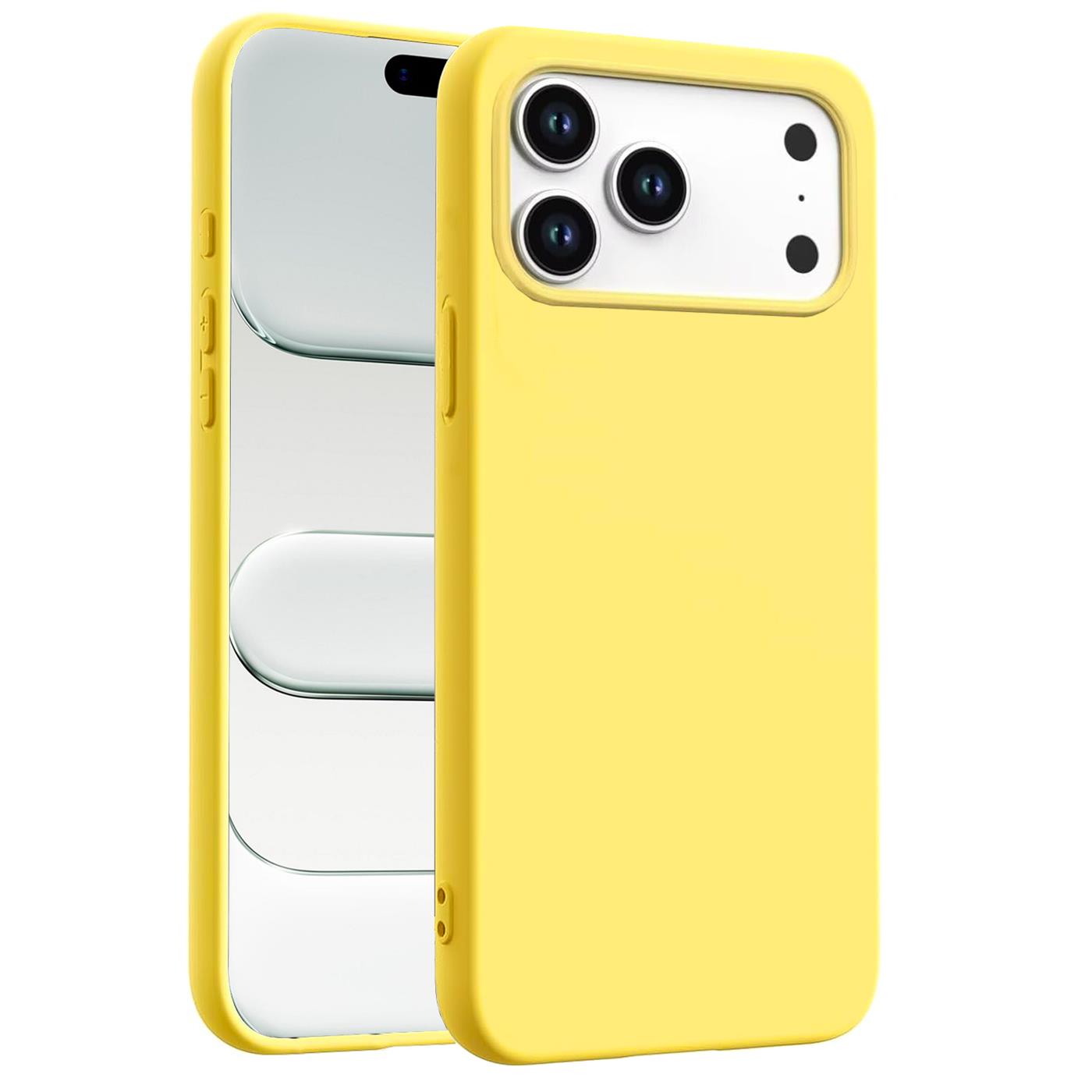 iPhone 18 Pro Max - Silikon Hülle Farbig Mikrofaser