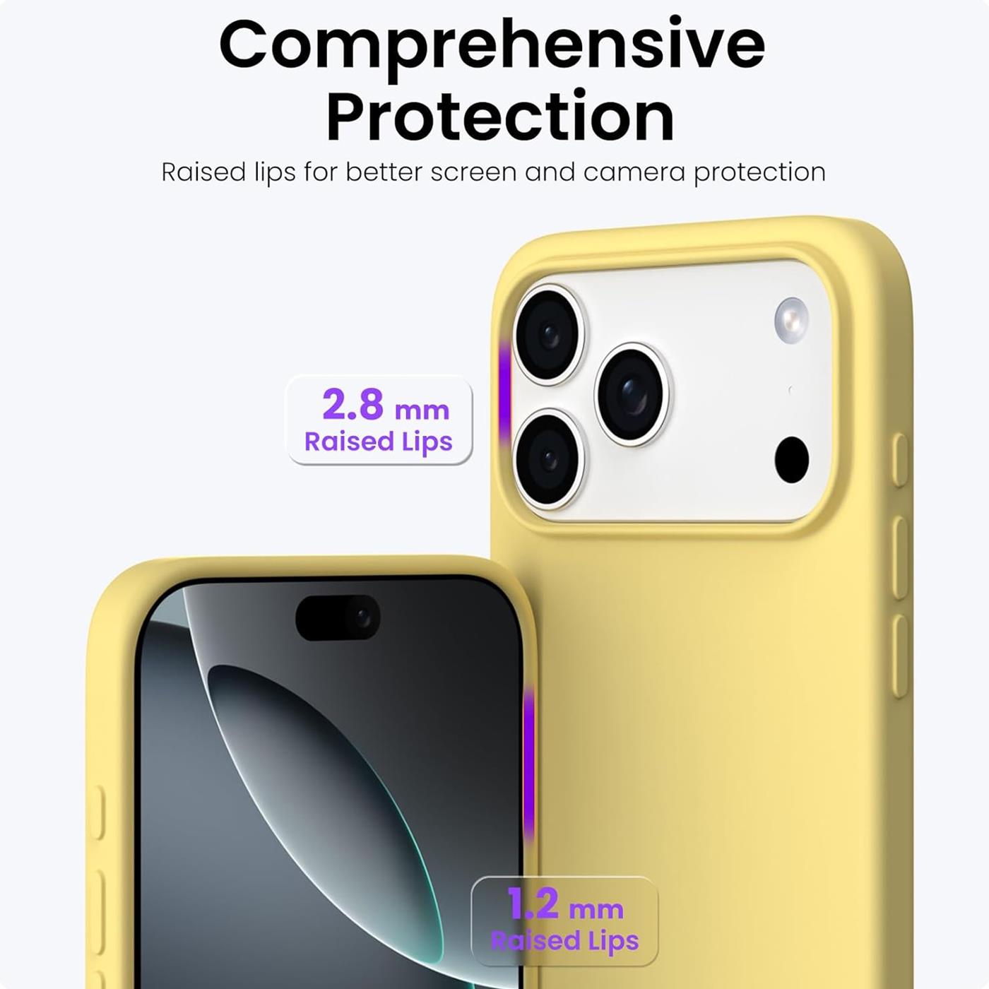 iPhone 18 Pro Max - Silikon Hülle Farbig Mikrofaser