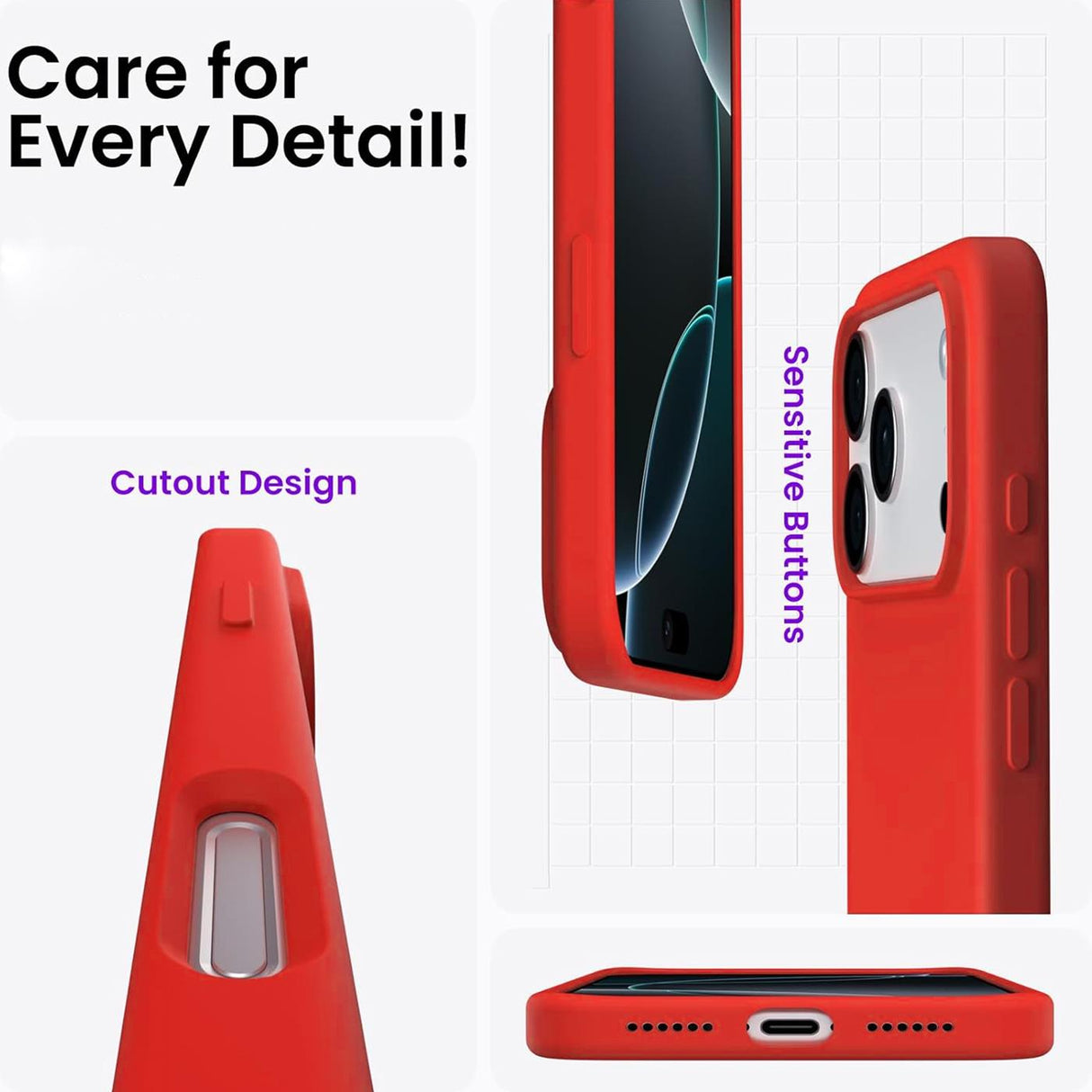 iPhone 18 Pro Max - Silikon Hülle Farbig Mikrofaser