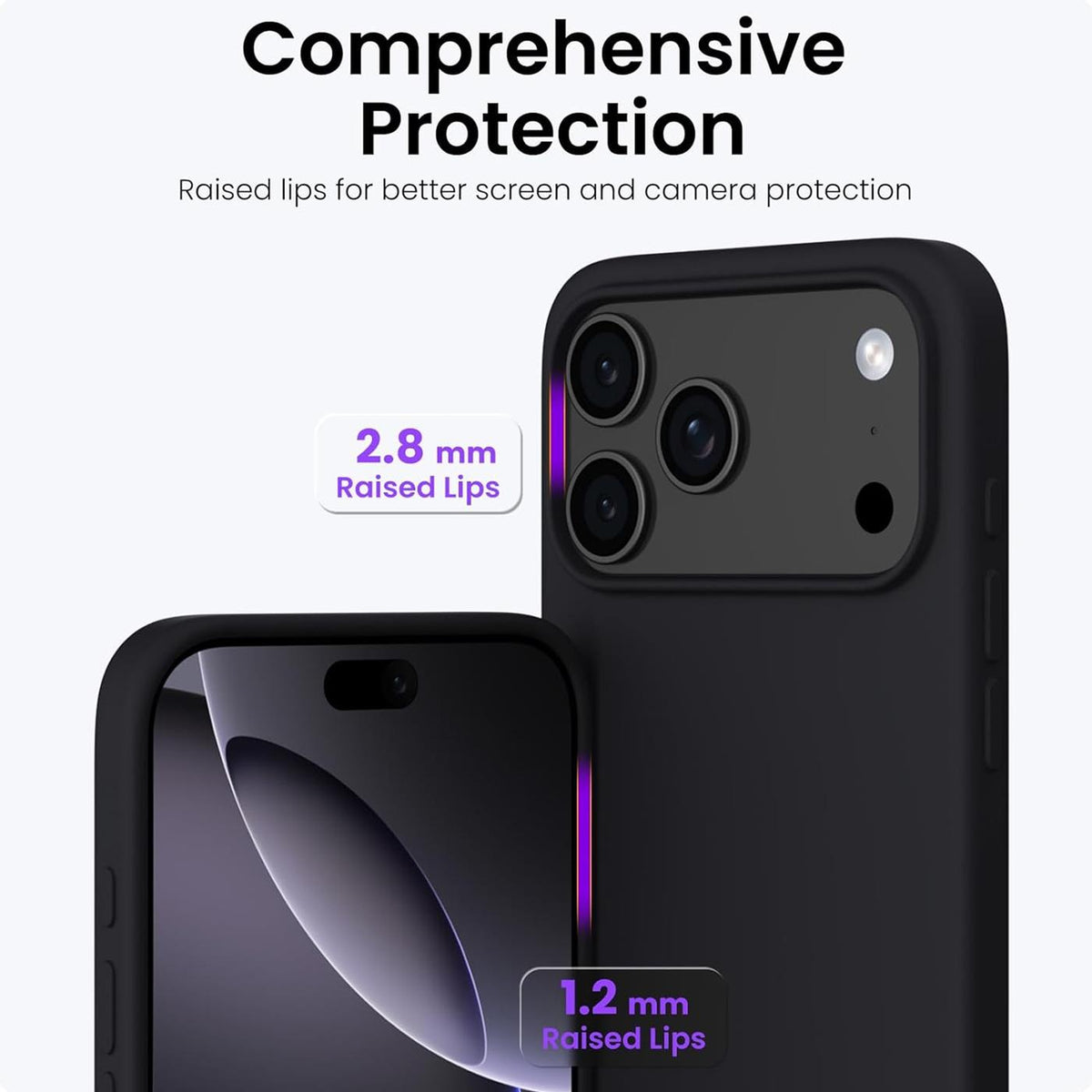 iPhone 18 Pro Max - Silikon Hülle Farbig Mikrofaser