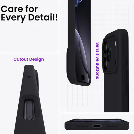 Stoßdämpfende und langlebige Silikon Handyhülle für iPhone 17 Pro Max