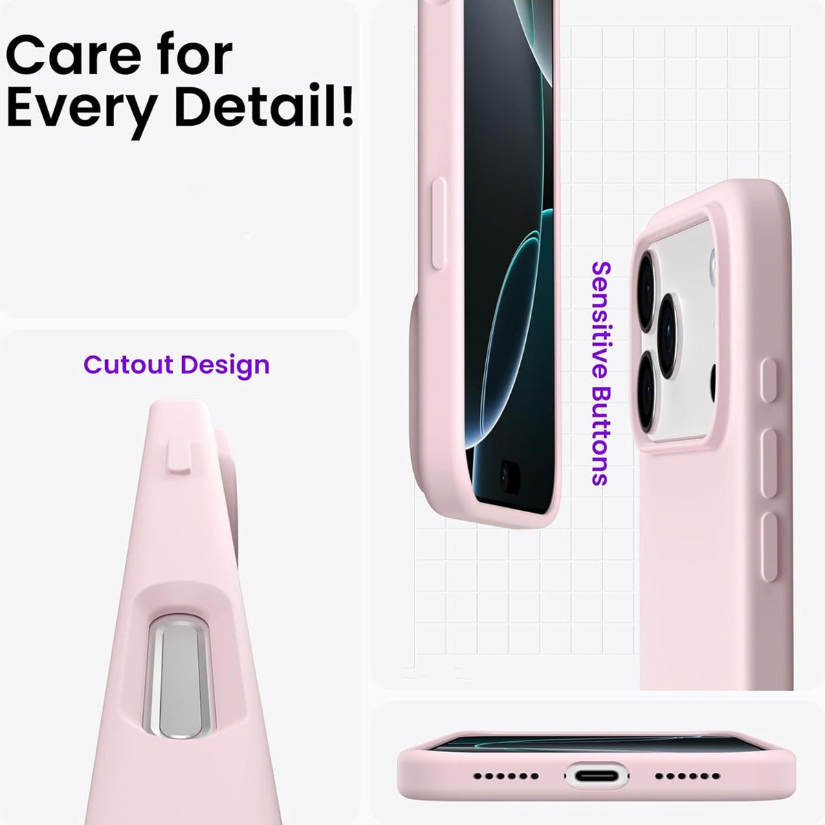 iPhone 18 Pro - Silikon Hülle Farbig Mikrofaser