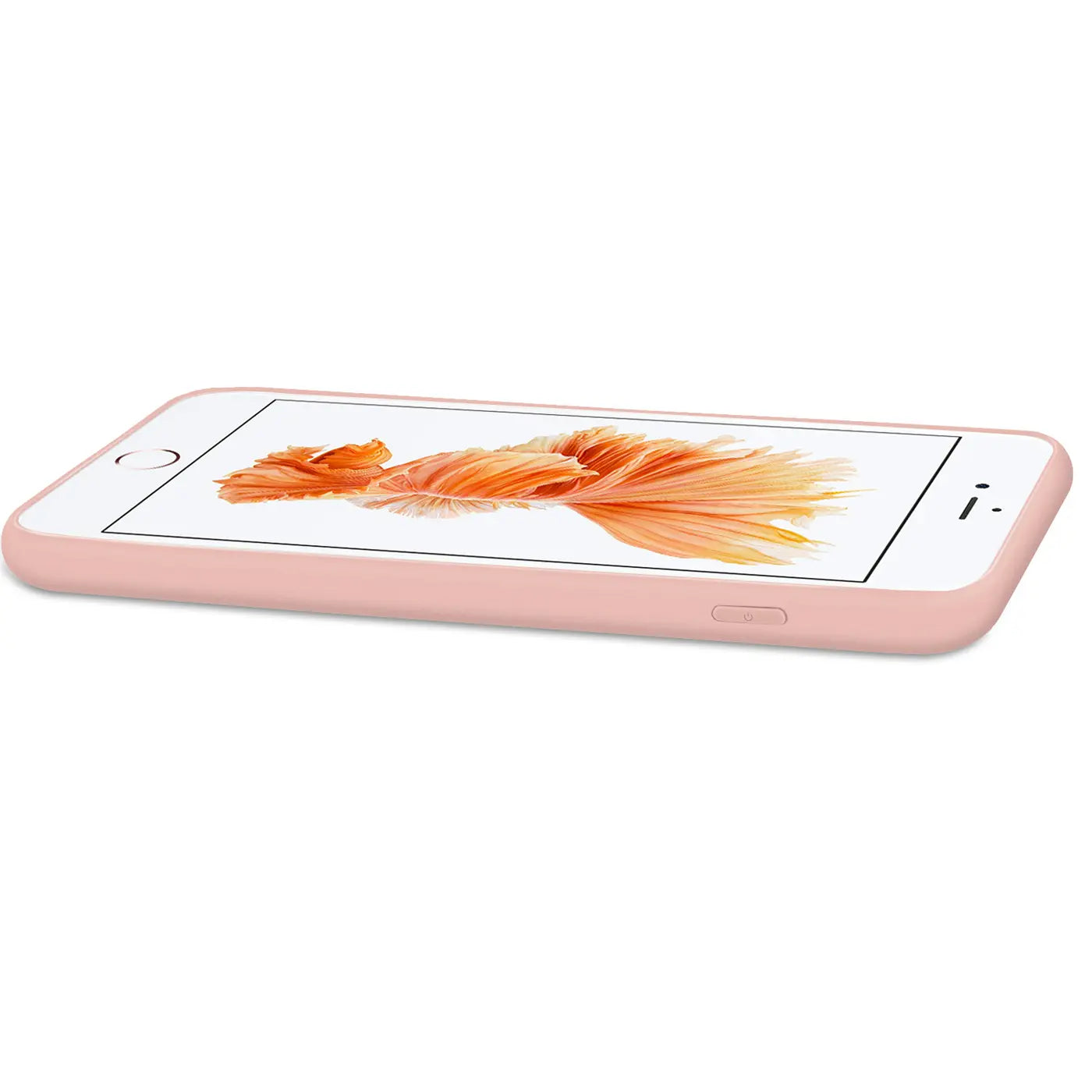 Rosa Silikonhülle für iPhone 6s Plus/6 Plus, Seitenansicht.