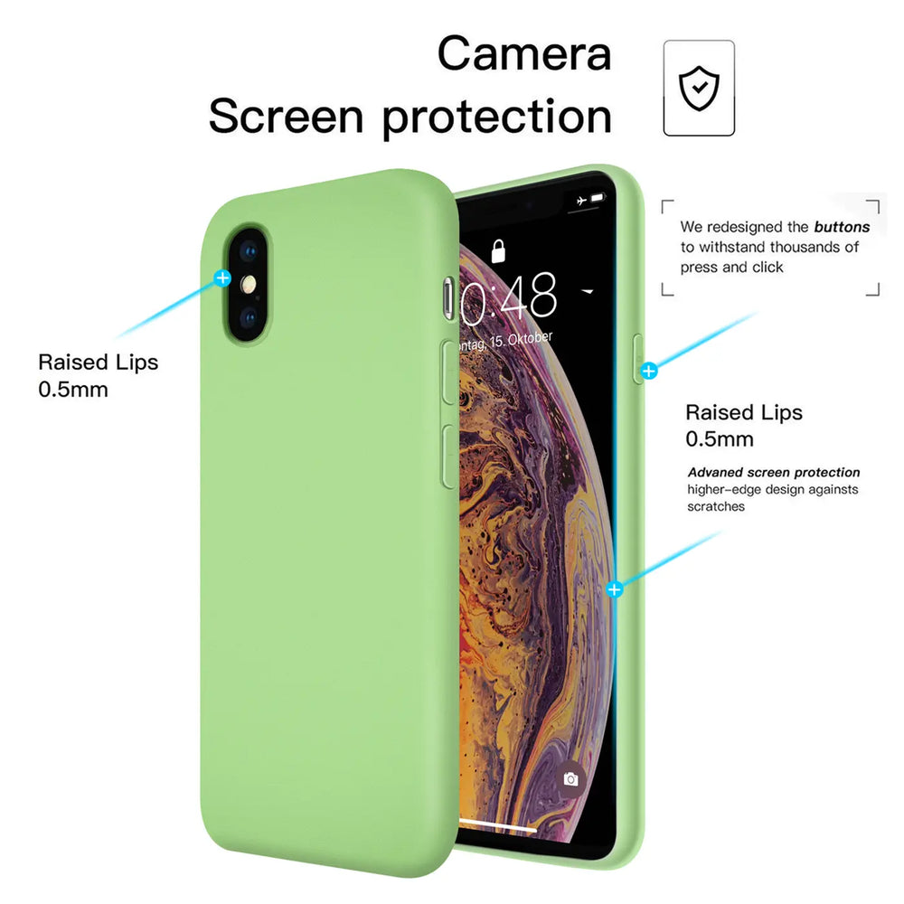Stoßdämpfende und langlebige Silikon Handyhülle für iPhone X / XS
