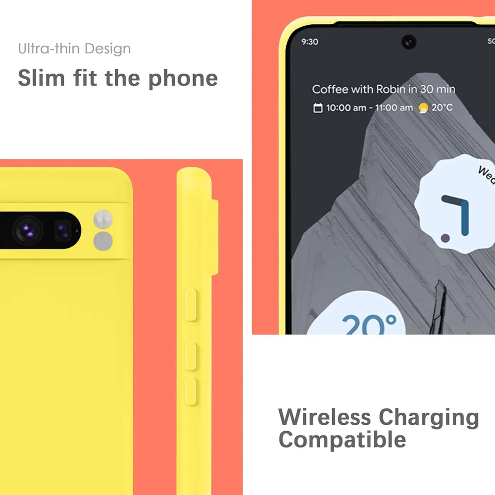 Stoßdämpfende und langlebige Silikon Handyhülle für Google Pixel 8 Pro