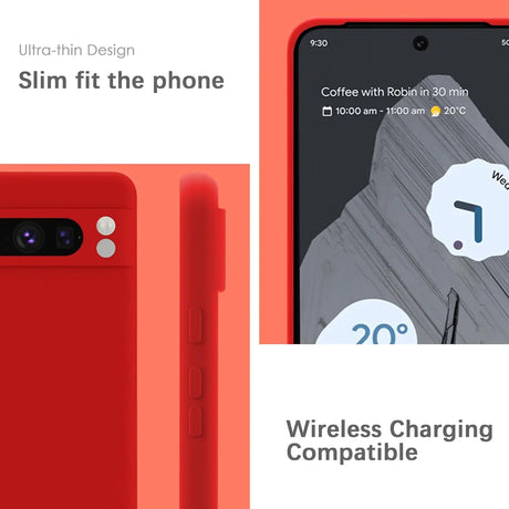 Stoßdämpfende und langlebige Silikon Handyhülle für Google Pixel 8 Pro