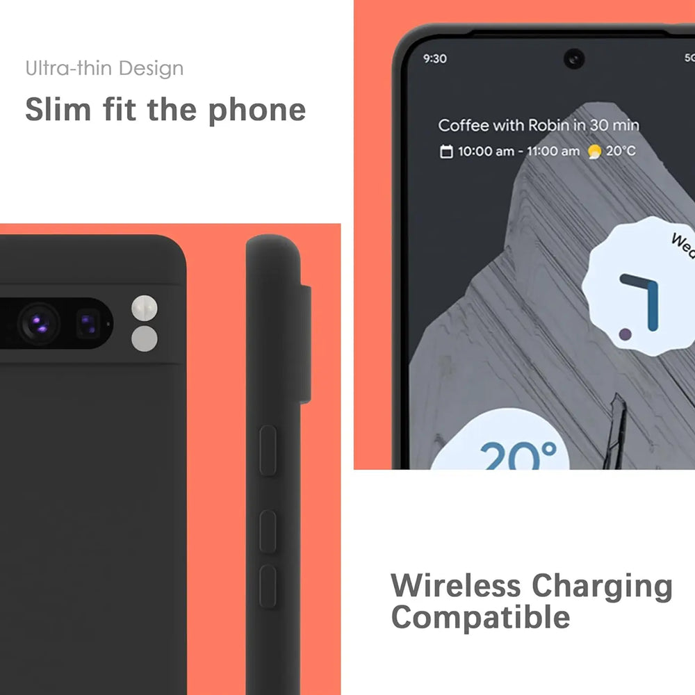 Stoßdämpfende und langlebige Silikon Handyhülle für Google Pixel 8 Pro