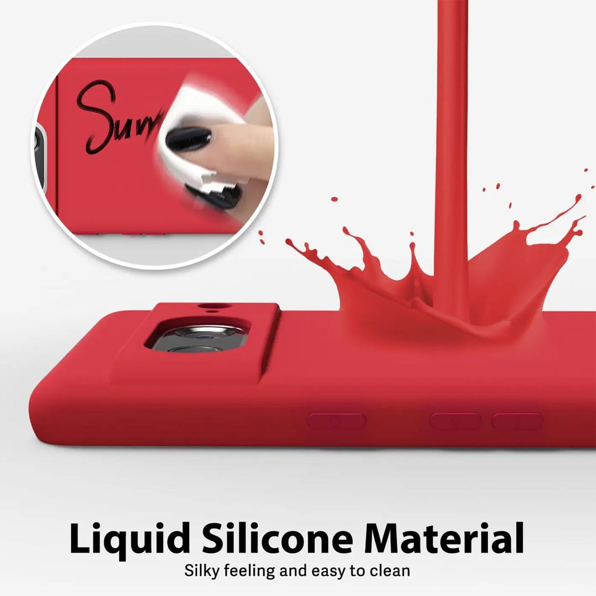 Stoßdämpfende und langlebige Silikon Handyhülle für Google Pixel 8a