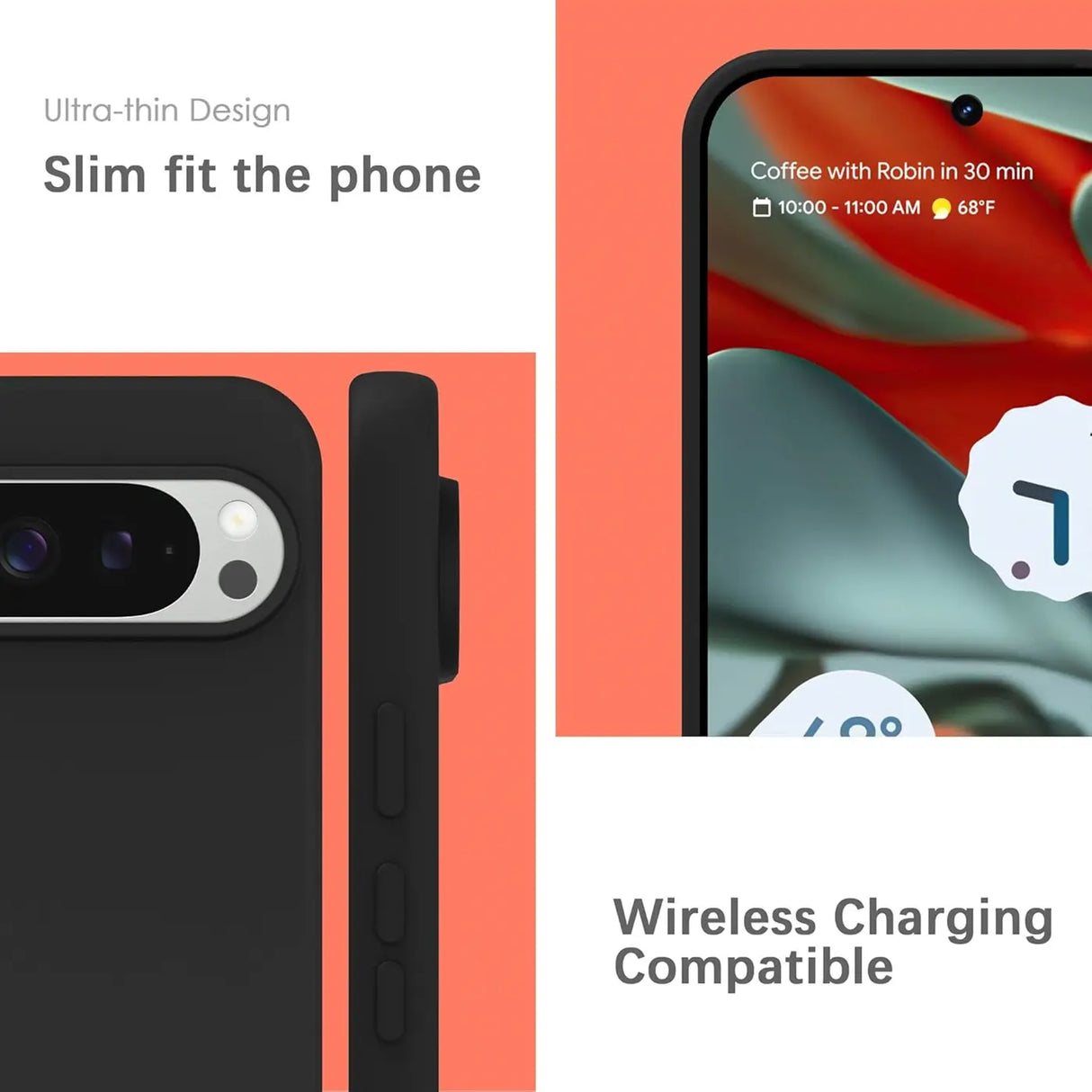 Stoßdämpfende und langlebige Silikon Handyhülle für Google Pixel 9 Pro XL