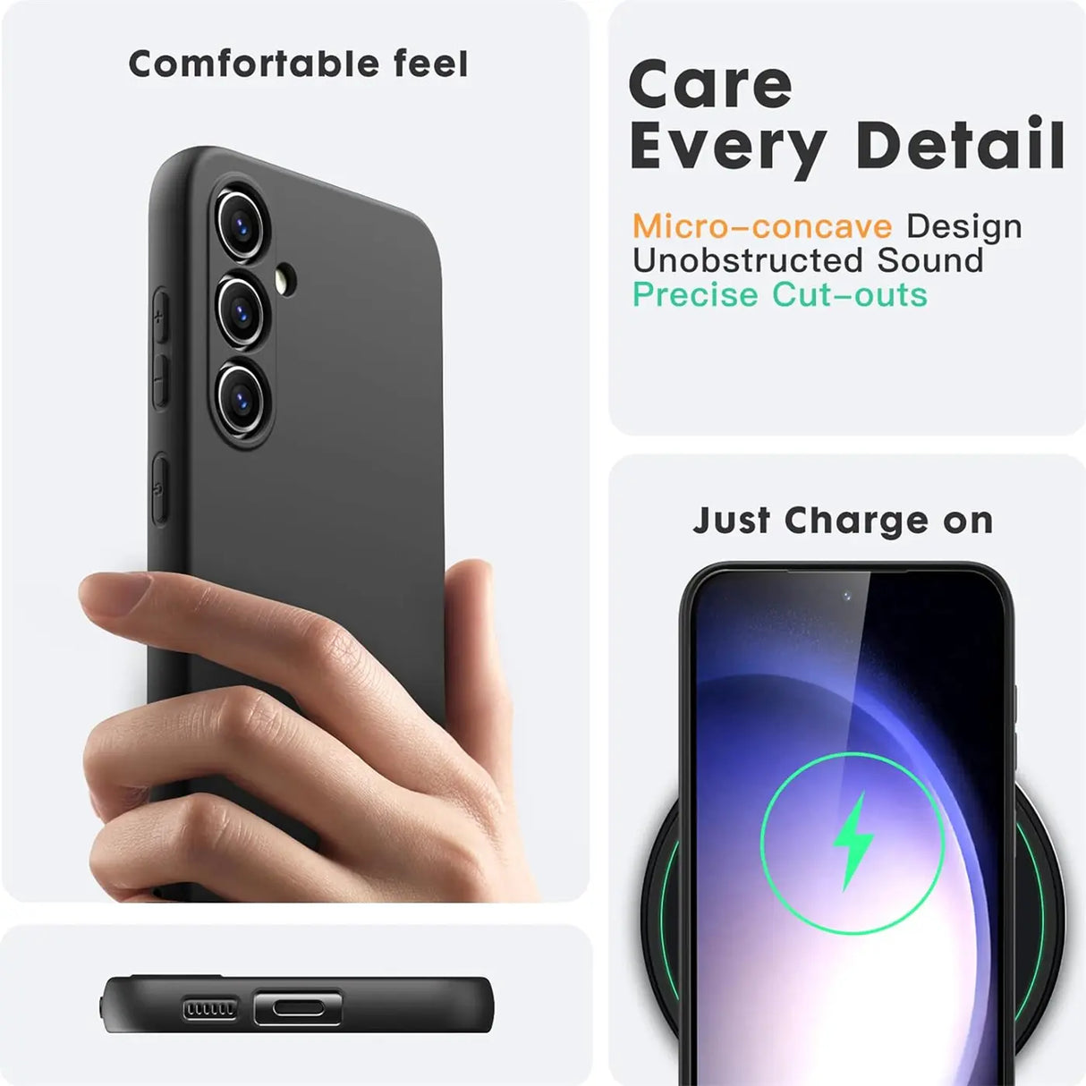 Stoßdämpfende und langlebige Silikon Handyhülle für Samsung Galaxy A15 4G / 5G