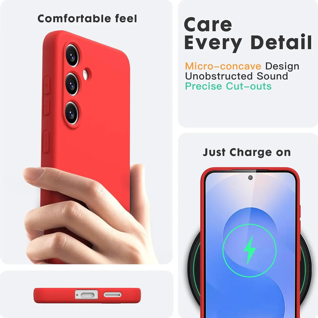 Stoßdämpfende und langlebige Silikon Handyhülle für Samsung Galaxy S25 Edge