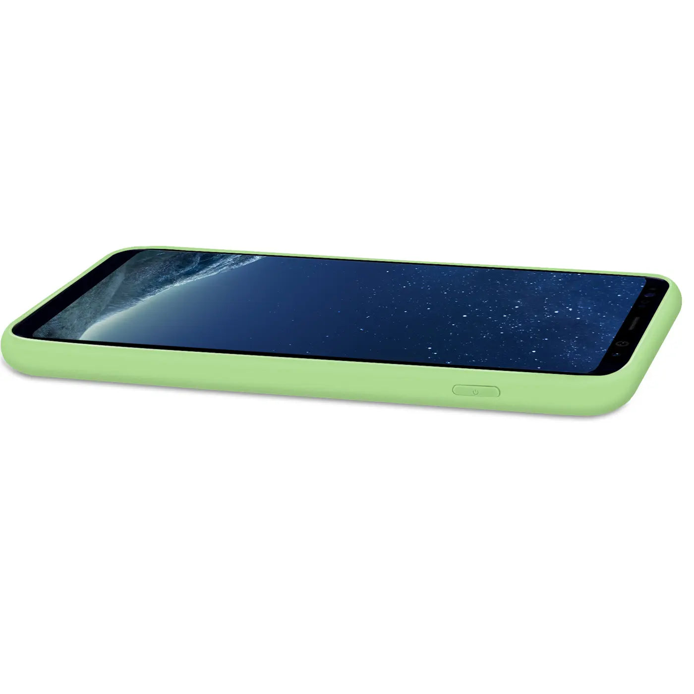 Grüne Silikonhülle für Samsung Galaxy S8 Plus, Seitenansicht