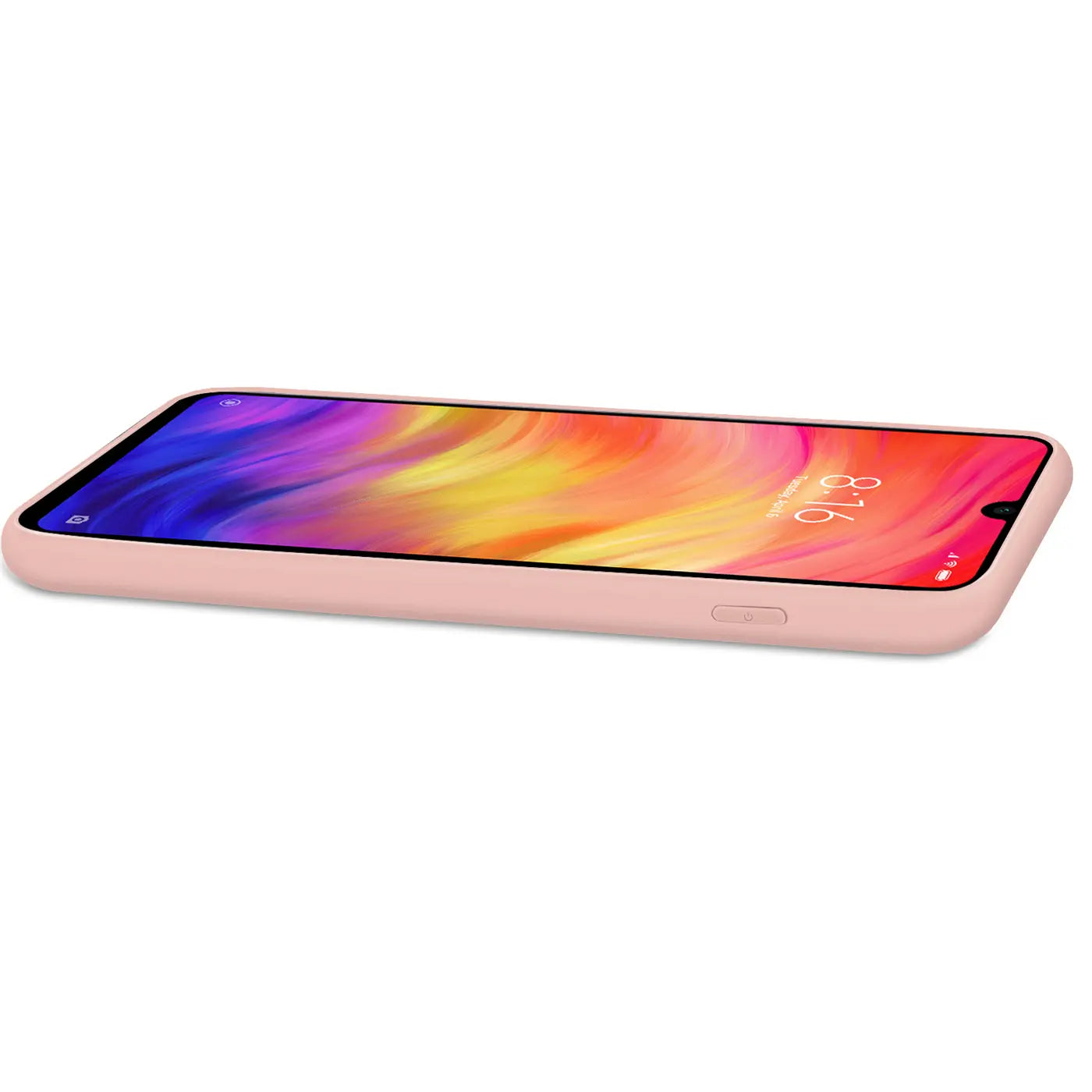 Rosa Silikonhülle für Xiaomi Redmi Note 7, Seitenansicht