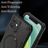 Stoßfeste, MagSafe-kompatible Handyhülle mit halbtransparenter Rückseite für iPhone 12