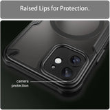 Stoßfeste, MagSafe-kompatible Handyhülle mit halbtransparenter Rückseite für iPhone 12