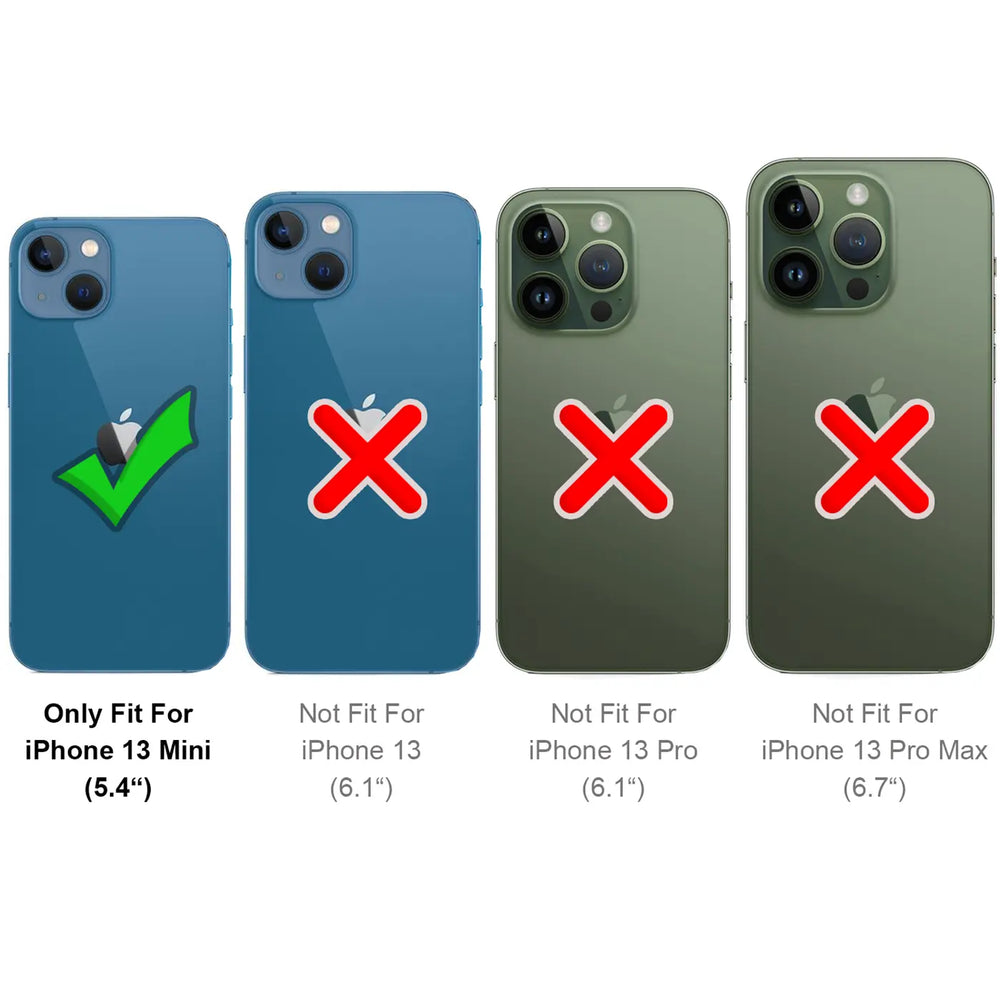 Stoßfeste, MagSafe-kompatible Handyhülle mit halbtransparenter Rückseite für iPhone 13 Mini