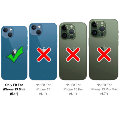 Stoßfeste, MagSafe-kompatible Handyhülle mit halbtransparenter Rückseite für iPhone 13 Mini