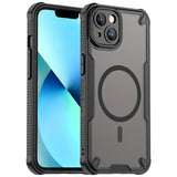 Stoßfeste, MagSafe-kompatible Handyhülle mit halbtransparenter Rückseite für iPhone 13
