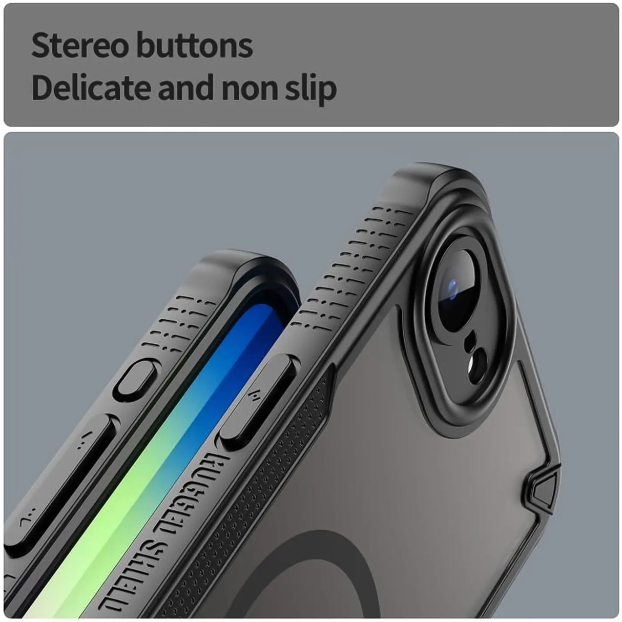 Stoßfeste, MagSafe-kompatible Handyhülle mit halbtransparenter Rückseite für iPhone 16e