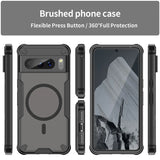 Stoßfeste, MagSafe-kompatible Handyhülle mit halbtransparenter Rückseite für Google Pixel 8 Pro